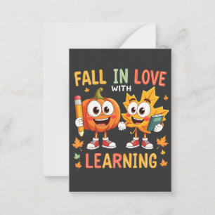 Tarjeta Pequeña Enamorada de la escuela de aprendizaje