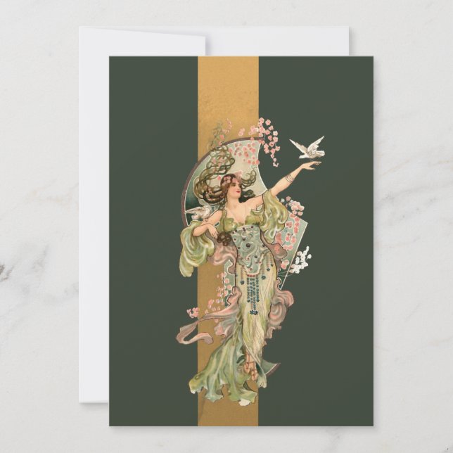 Tarjeta Pequeña Encantadora mujer de Nueva York (Anverso)