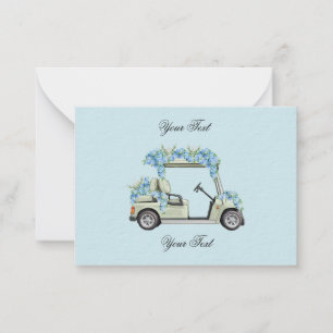 Tarjeta Pequeña Enclosure Floral para Carrito de Golf de Bodas con