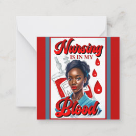 Tarjeta Pequeña Enfermera de enfermería. Está en mi sangre.