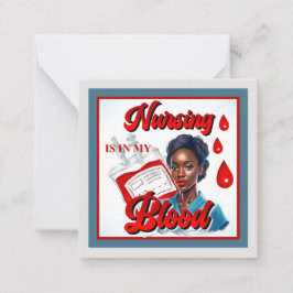 Tarjeta Pequeña Enfermera de enfermería. Está en mi sangre.