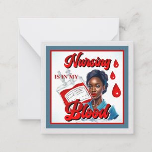 Tarjeta Pequeña Enfermera de enfermería. Está en mi sangre.