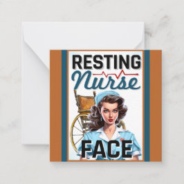 Tarjeta Pequeña Enfermera nostálgica lindo Pinup Enfermera de enfe
