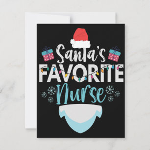 Tarjeta Pequeña Enfermería de Navidades divertidos de enfermera fa