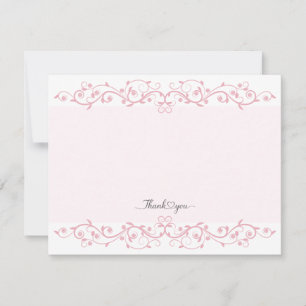 Tarjeta Pequeña Enredaderas Florales Giratorias de Color Rosa Romá