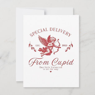Tarjeta Pequeña Entrega especial de Cupido, mamá embarazada de San