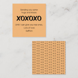 Tarjeta Pequeña Enviándote Algunos Abrazos Y Besos