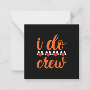 Tarjeta Pequeña Equipo de boda Digo que sí