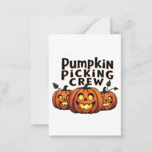 Tarjeta Pequeña Equipo de Picking de Calabaza Fantasma Halloween M