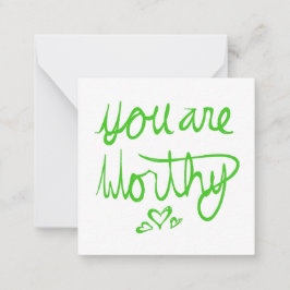 Tarjeta Pequeña Eres digno de San Valentín