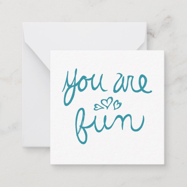 Tarjeta Pequeña Eres Divertido Valentine (Anverso)