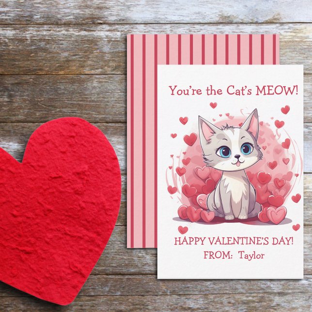Tarjeta Pequeña Eres el gato de San Valentín de clase para niños p (Subido por el creador)