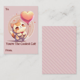 Tarjeta Pequeña Eres El Gato Más Genial Día de San Valentín