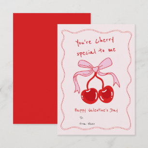 Tarjeta Pequeña Eres especial para mí, Cherry, divertido día de Sa