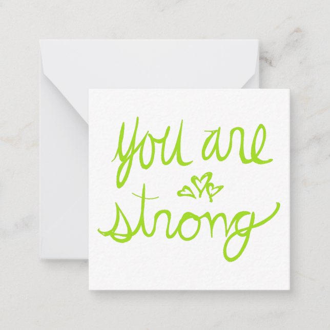 Tarjeta Pequeña Eres Fuerte San Valentín (Anverso)