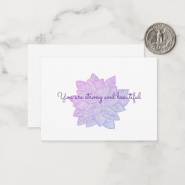Tarjeta Pequeña Eres fuerte y hermosa: Afirmación Floral
