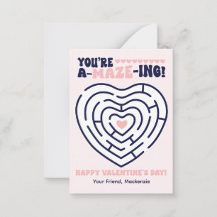 Tarjeta Pequeña Eres Increíble Laberinto Aula San Valentín 