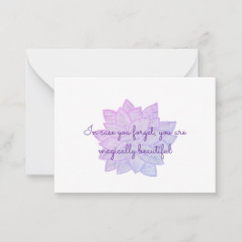 Tarjeta Pequeña 'Eres mágicamente hermoso': Afirmación Floral