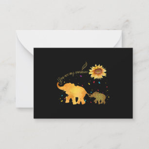 Tarjeta Pequeña Eres Mi Autismo De Los Elefantes De Sunflower Suns
