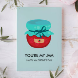 Tarjeta Pequeña Eres mi Jam Valentine, aula escolar para niños