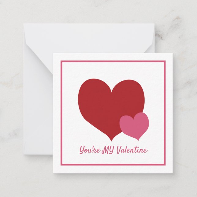 Tarjeta Pequeña Eres mi San Valentín (Anverso)