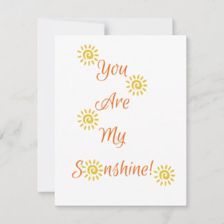 Tarjeta Pequeña "Eres mi Sunshine", protector
