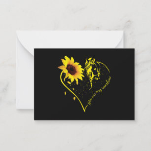 Tarjeta Pequeña Eres Mi Sunshine Sunflower Y Mi Caballo