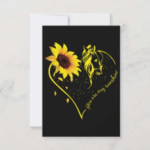 Tarjeta Pequeña Eres Mi Sunshine Sunflower Y Mi Caballo