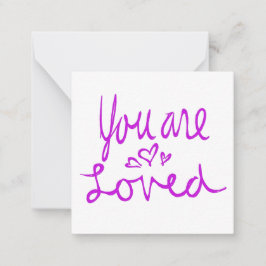 Tarjeta Pequeña Eres Querido Valentine