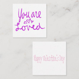 Tarjeta Pequeña Eres Querido Valentine