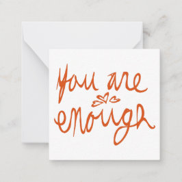 Tarjeta Pequeña Eres suficiente San Valentín