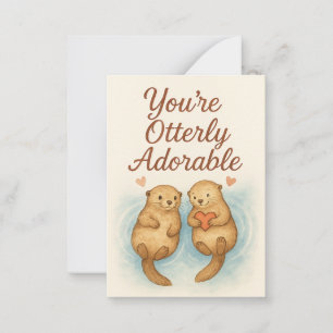 Tarjeta Pequeña Eres totalmente adorable - Nueces cutáneas de colo