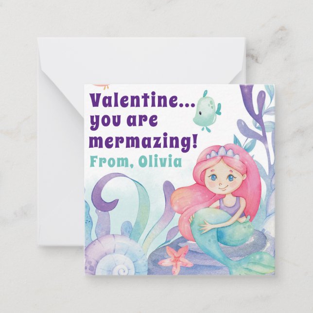 Tarjeta Pequeña Eres un El día de San Valentín de aula de merma (Anverso)