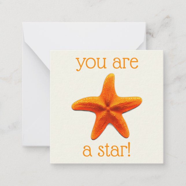 Tarjeta Pequeña Eres un imán de estrellas (Anverso)