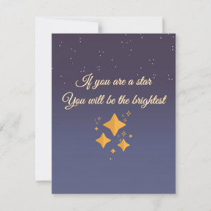 Tarjeta Pequeña Eres una estrella brillante