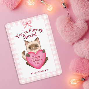 Tarjeta Pequeña Eres una gatita muy especial en el día de San Vale