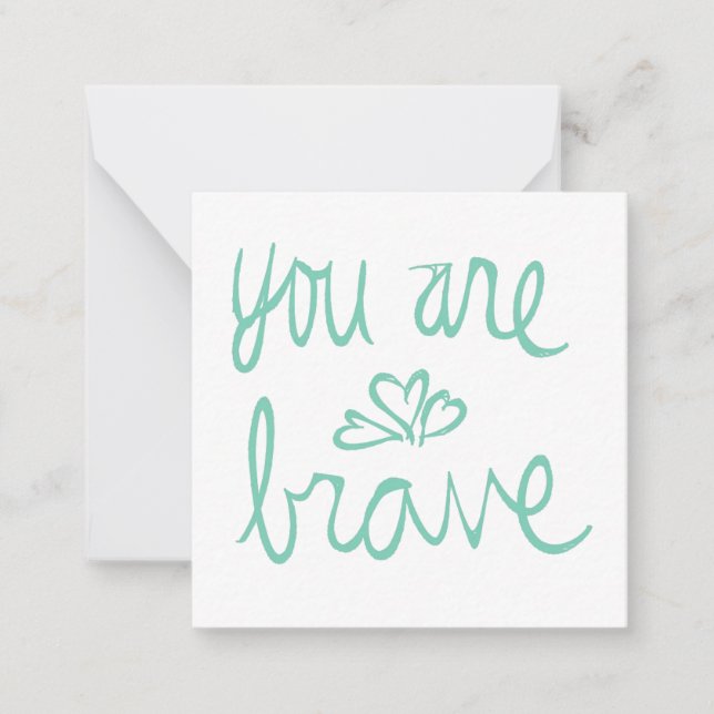 Tarjeta Pequeña Eres Valiente Valentine (Anverso)