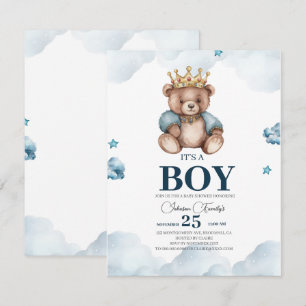 Tarjeta Pequeña ES Baby Shower BOY Bear