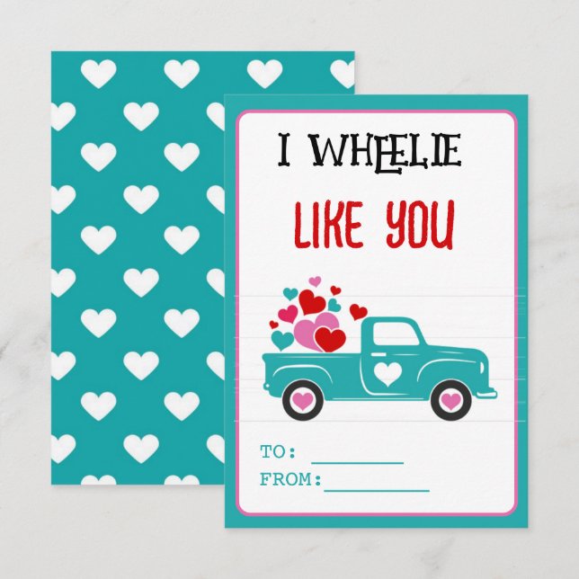 Tarjeta Pequeña Es gracioso que me guste la clase de San Valentín (Anverso / Reverso)