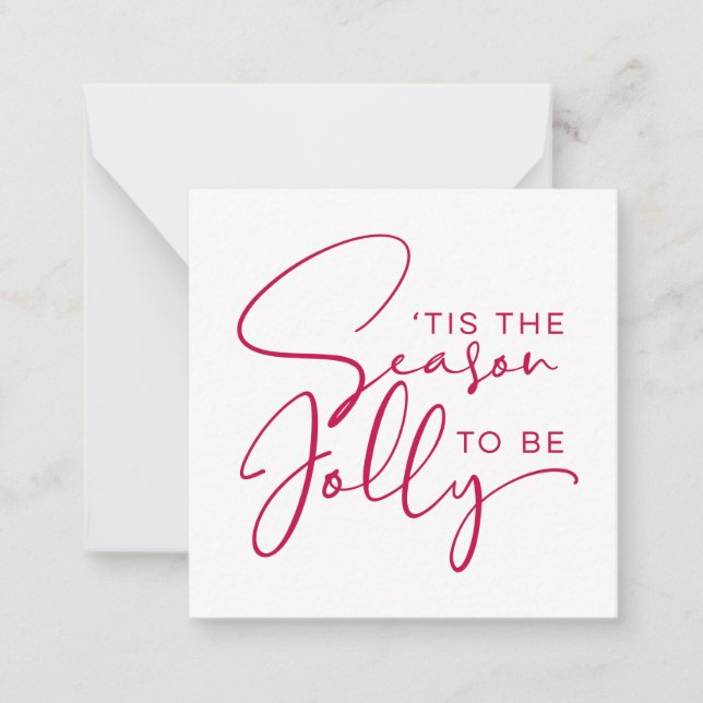 Tarjeta Pequeña Es la Temporada para una Feliz Navidad (Anverso)