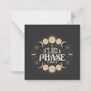 Tarjeta Pequeña Es sólo una fase del eclipse solar 2025 luna lunar