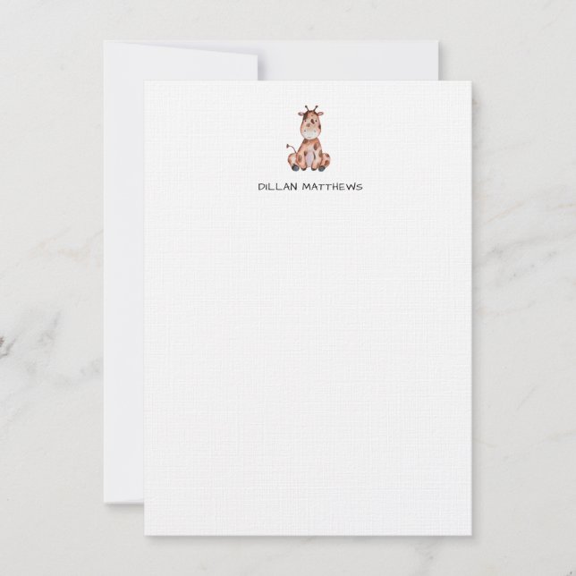 Tarjeta Pequeña Es una carta de Giraffe (Anverso)