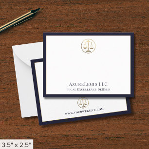 Tarjeta Pequeña Escalas elegantes de justicia