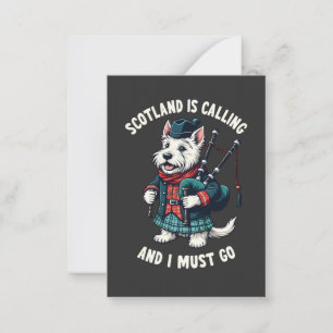Tarjeta Pequeña Escocia: Perro Terrier Escocia llama y debo hacerl