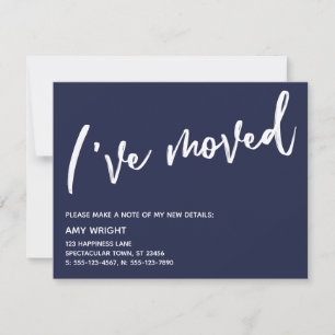 Tarjeta Pequeña Escritura a mano casual que he movido la Invitació