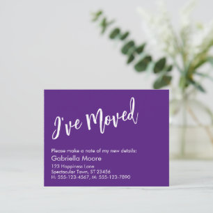 Tarjeta Pequeña Escritura a mano en malva que he movido la Invitac