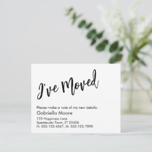 Tarjeta Pequeña Escritura a mano informal que he movido la Invitac