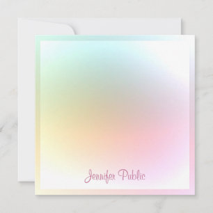 Tarjeta Pequeña Escritura a mano Texto Elegante moderno Colorido