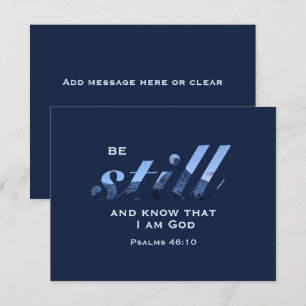 Tarjeta Pequeña Escritura Cristiana Be Still Blue Mountain Persona