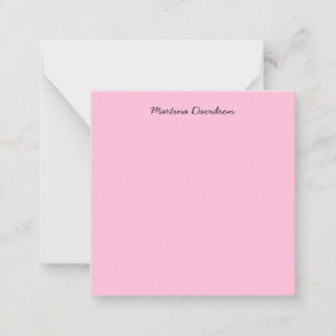 Tarjeta Pequeña Escritura de mano creativa rosa original